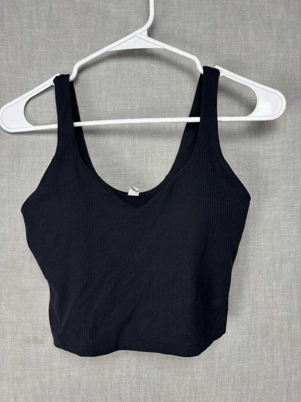 Lululemon Align Ribbed Tank Cropped Black Women's Size 4